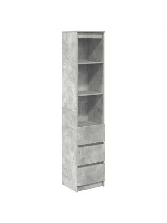 Highboard concrete grey 37,5x35x180 cm dřevěná konstrukce