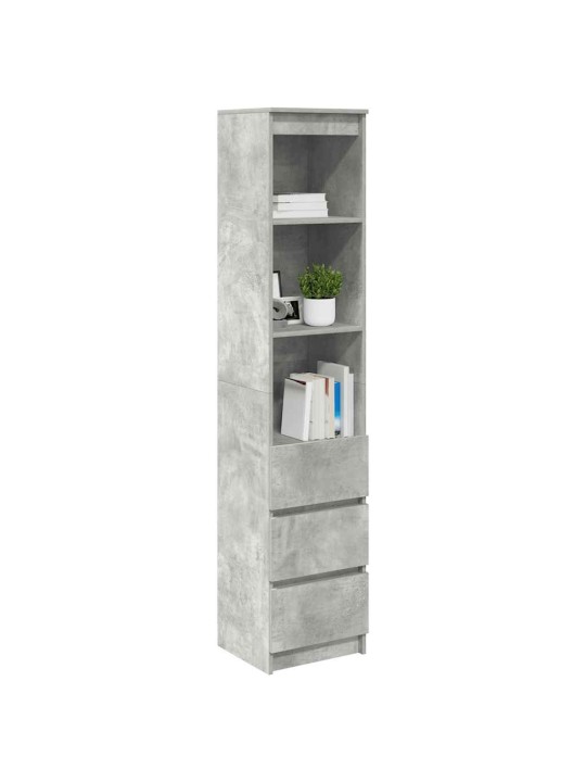 Highboard concrete grey 37,5x35x180 cm dřevěná konstrukce