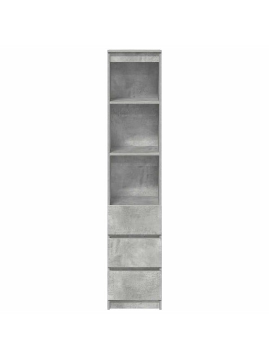 Highboard concrete grey 37,5x35x180 cm dřevěná konstrukce
