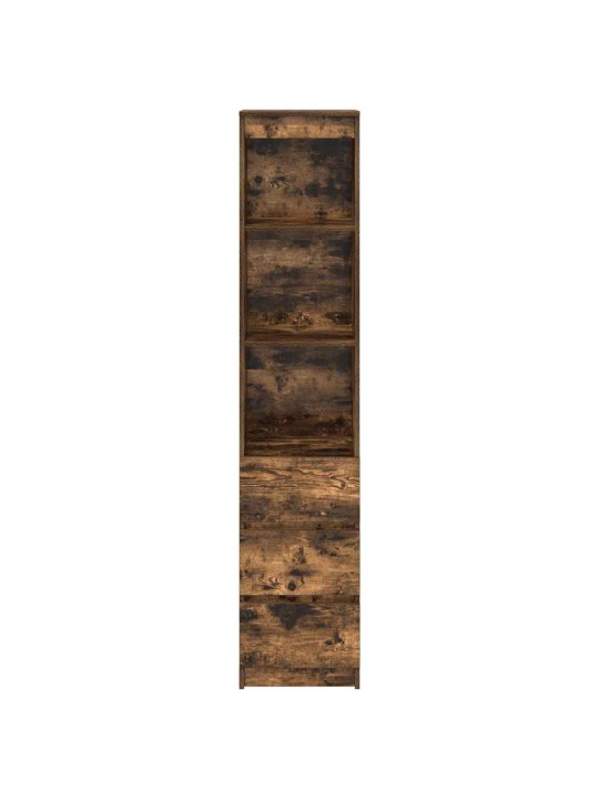 Vysoká deska smoked oak 37,5x35x180 cm dřevěná konstrukce