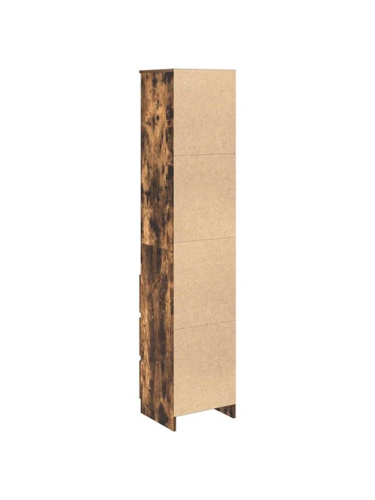 Vysoká deska smoked oak 37,5x35x180 cm dřevěná konstrukce