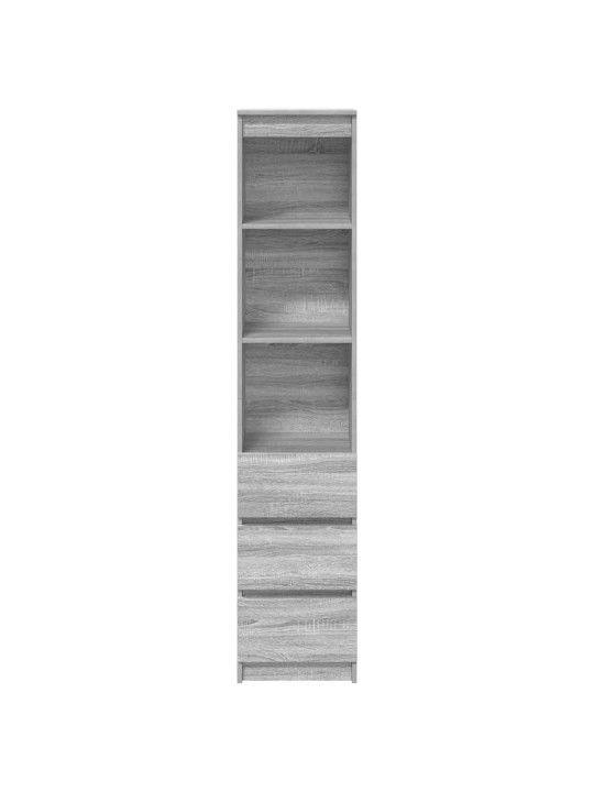Vysoká deska grey sonoma 37,5x35x180 cm dřevěná konstrukce