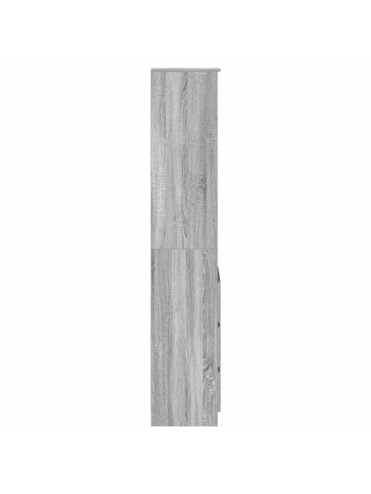 Vysoká deska grey sonoma 37,5x35x180 cm dřevěná konstrukce