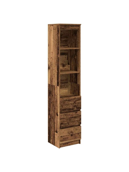 Vysoká deska old wood 37,5x35x180 cm dřevěná konstrukce
