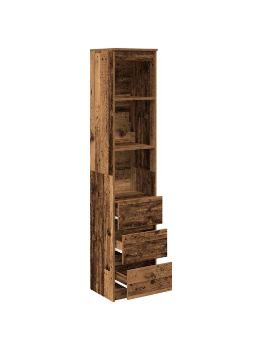 Vysoká deska old wood 37,5x35x180 cm dřevěná konstrukce