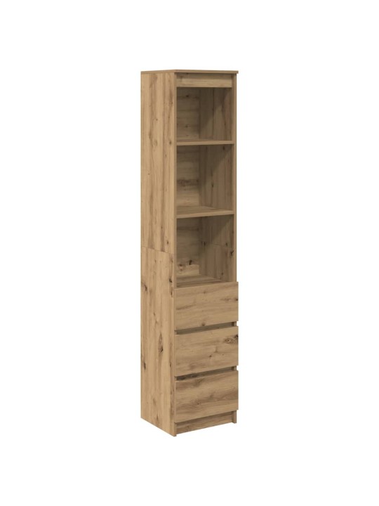 Vysoká deska artisan dub 37,5x35x180 cm dřevěná konstrukce
