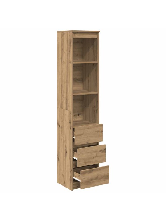 Vysoká deska artisan dub 37,5x35x180 cm dřevěná konstrukce