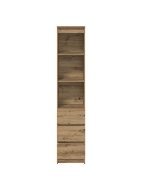 Vysoká deska artisan dub 37,5x35x180 cm dřevěná konstrukce