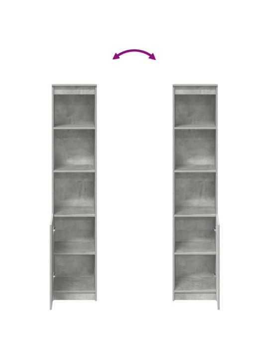 Highboard concrete grey 37,5x35x180 cm dřevěná konstrukce