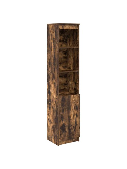 Vysoká deska smoked oak 37,5x35x180 cm dřevěná konstrukce