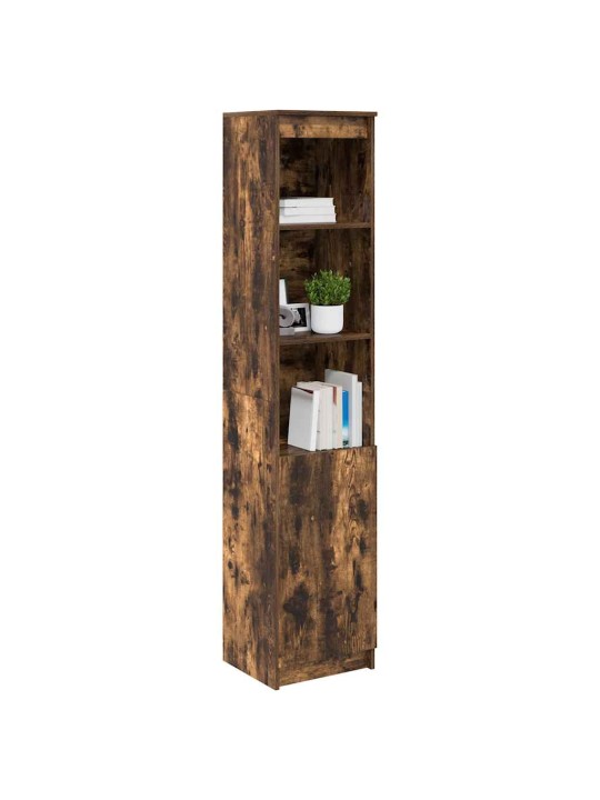 Vysoká deska smoked oak 37,5x35x180 cm dřevěná konstrukce