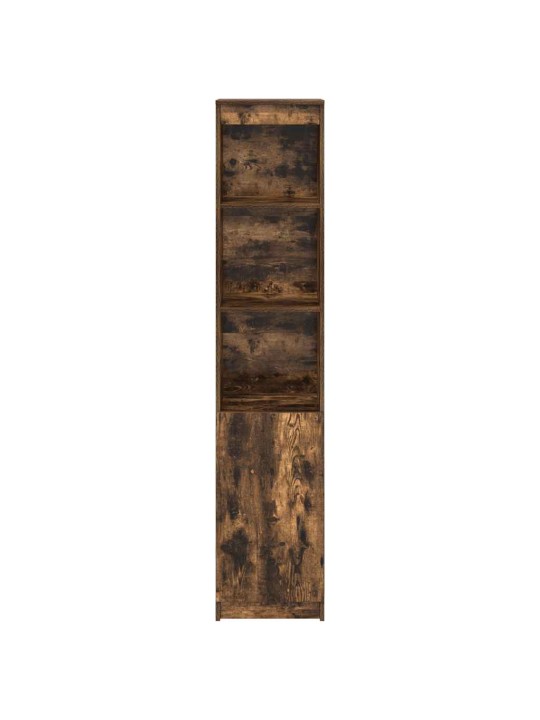 Vysoká deska smoked oak 37,5x35x180 cm dřevěná konstrukce