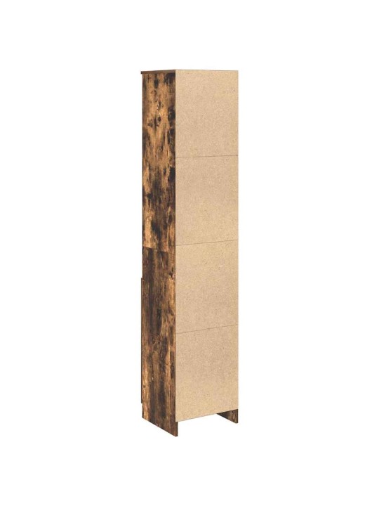 Vysoká deska smoked oak 37,5x35x180 cm dřevěná konstrukce