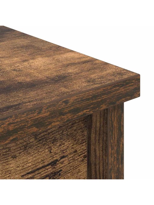 Vysoká deska smoked oak 37,5x35x180 cm dřevěná konstrukce