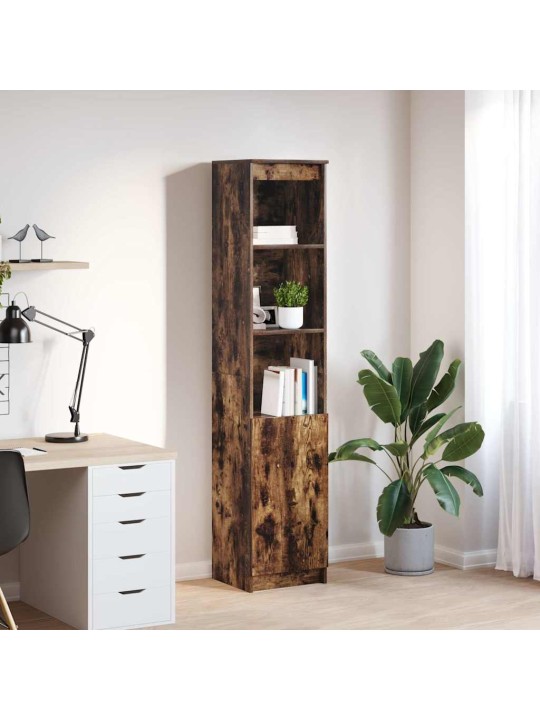 Vysoká deska smoked oak 37,5x35x180 cm dřevěná konstrukce