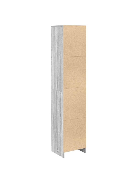 Vysoká deska grey sonoma 37,5x35x180 cm dřevěná konstrukce