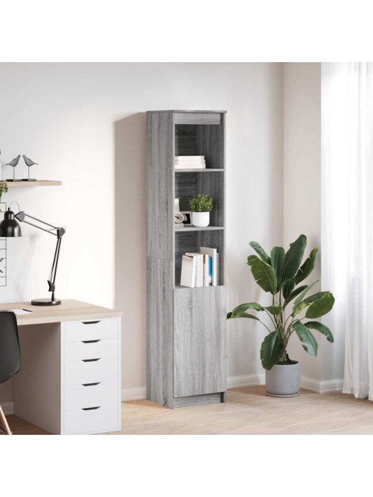 Vysoká deska grey sonoma 37,5x35x180 cm dřevěná konstrukce