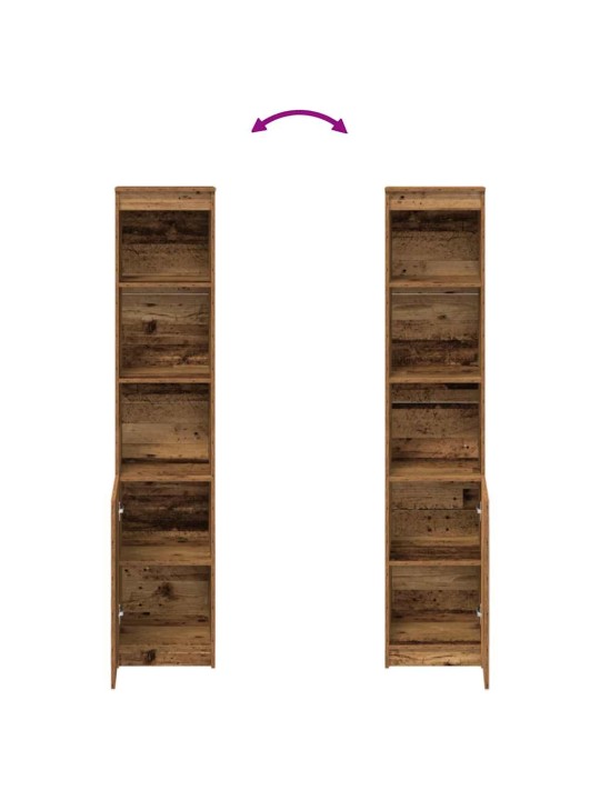Vysoká deska old wood 37,5x35x180 cm dřevěná konstrukce