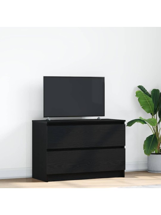 Tv skříňka černá 80x35x54 cm kompozitní dřevo