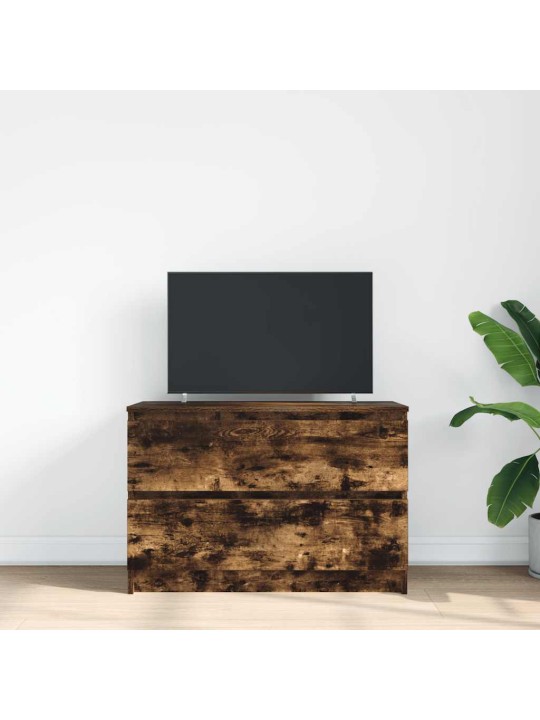 Tv skříňka kouřový dub 80x35x54 cm kompozitní dřevo