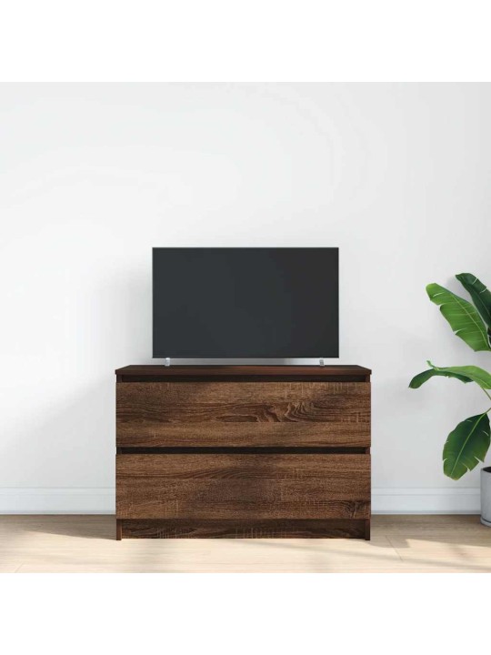 Tv skříňka hnědý dub 80x35x54 cm kompozitní dřevo