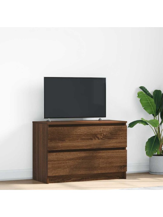 Tv skříňka hnědý dub 80x35x54 cm kompozitní dřevo