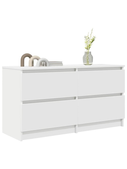 Tv skříňka bílá 100x35x54 cm dřevěná konstrukce