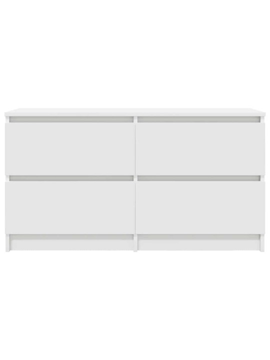 Tv skříňka bílá 100x35x54 cm dřevěná konstrukce