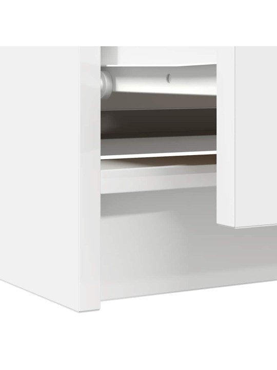 Tv skříňka bílá 100x35x54 cm dřevěná konstrukce