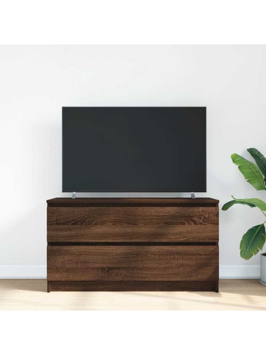 Tv skříňka hnědý dub 100x35x54 cm kompozitní dřevo