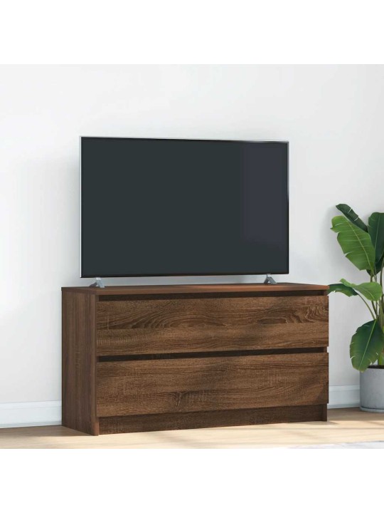 Tv skříňka hnědý dub 100x35x54 cm kompozitní dřevo