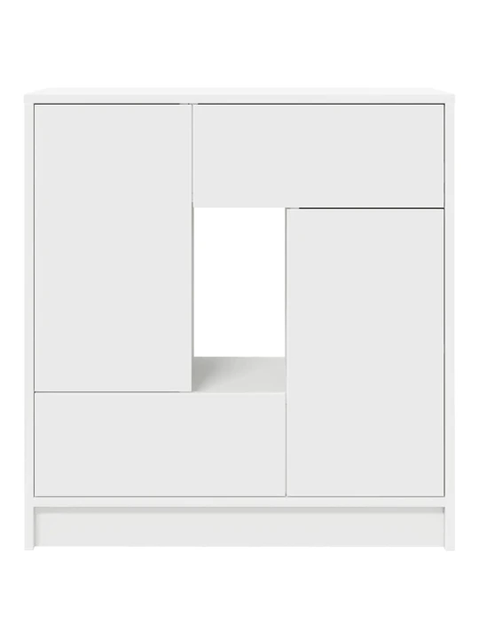 Příborník se zásuvkami a dvířky bílý 70,5x34x74,5 cm