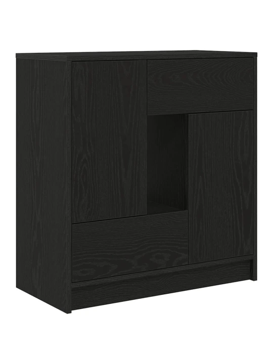 Příborník se zásuvkami a dvířky dub černý 70,5x34x74,5 cm