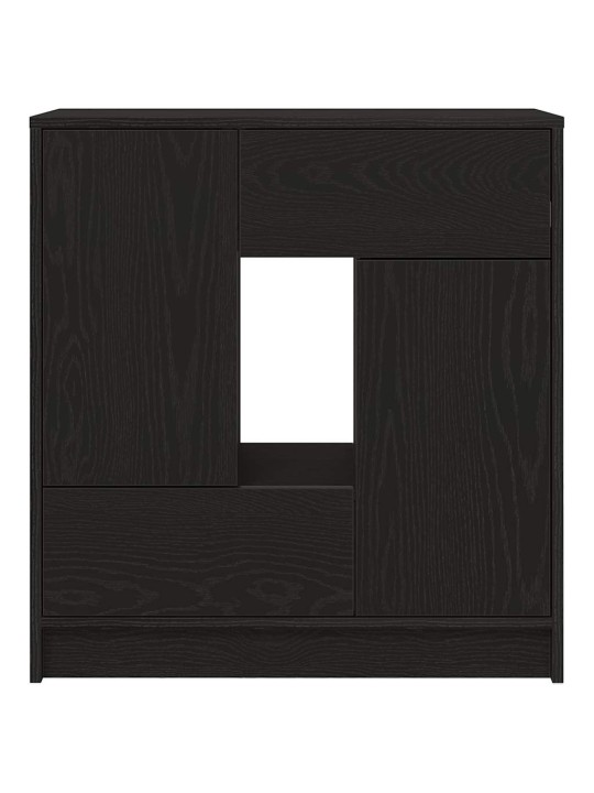Příborník se zásuvkami a dvířky dub černý 70,5x34x74,5 cm