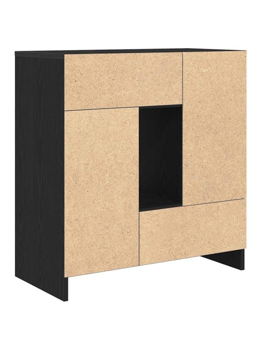 Příborník se zásuvkami a dvířky dub černý 70,5x34x74,5 cm