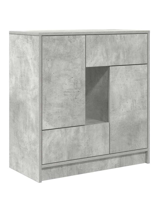 Příborník se zásuvkami a dvířky betonově šedá 70,5x34x74,5 cm