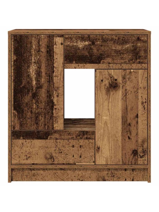 Příborník se zásuvkami a dvířky staré dřevo 70,5x34x74,5 cm
