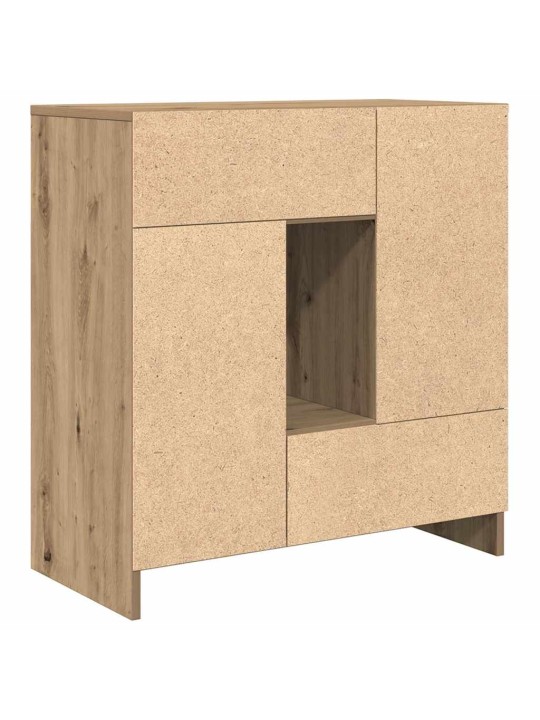 Příborník se zásuvkami a dvířky dub artisan 70,5x34x74,5 cm