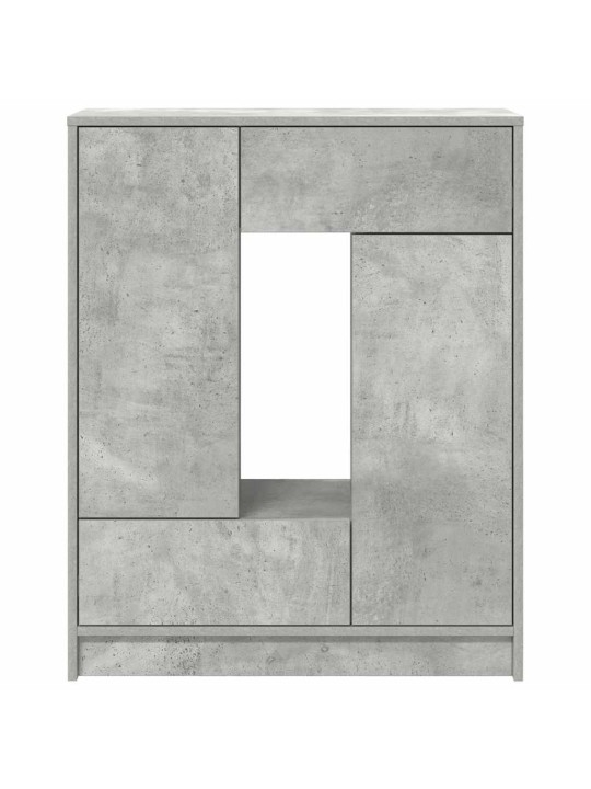 Příborník se zásuvkami a dvířky betonově šedá 73x31x90 cm