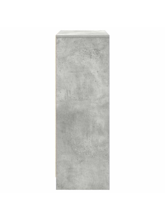 Příborník se zásuvkami a dvířky betonově šedá 73x31x90 cm