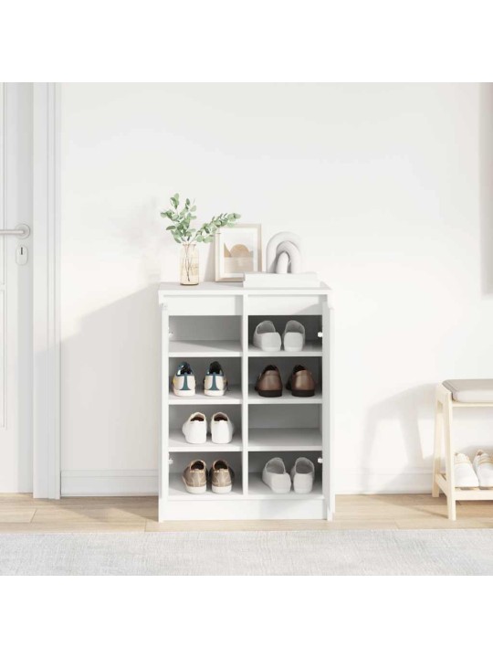 Botník bílý 57x34x76 cm kompozitní dřevo