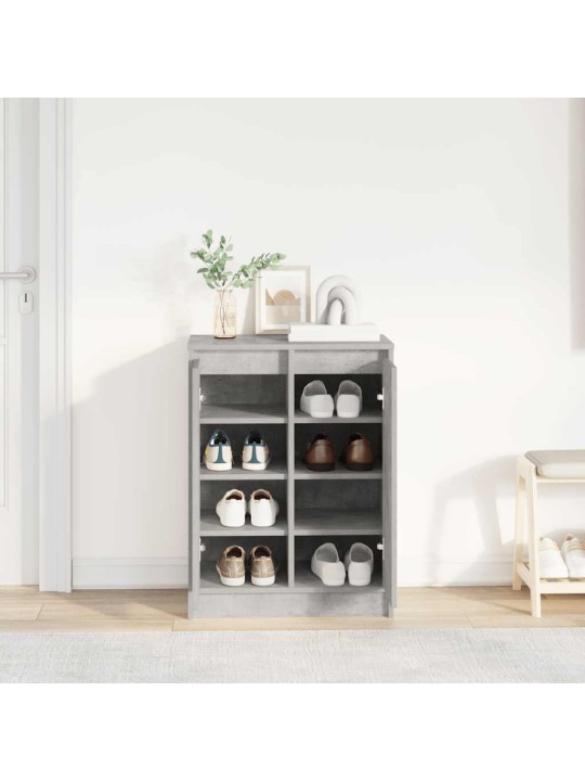 Botník betonově šedý 57x34x76 cm kompozitní dřevo