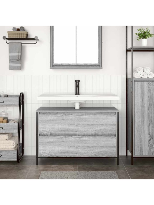 Koupelnová skříňka s umyvadlem a zásuvkami grey sonoma