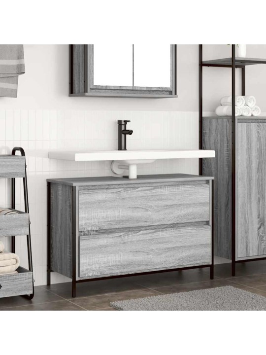 Koupelnová skříňka s umyvadlem a zásuvkami grey sonoma