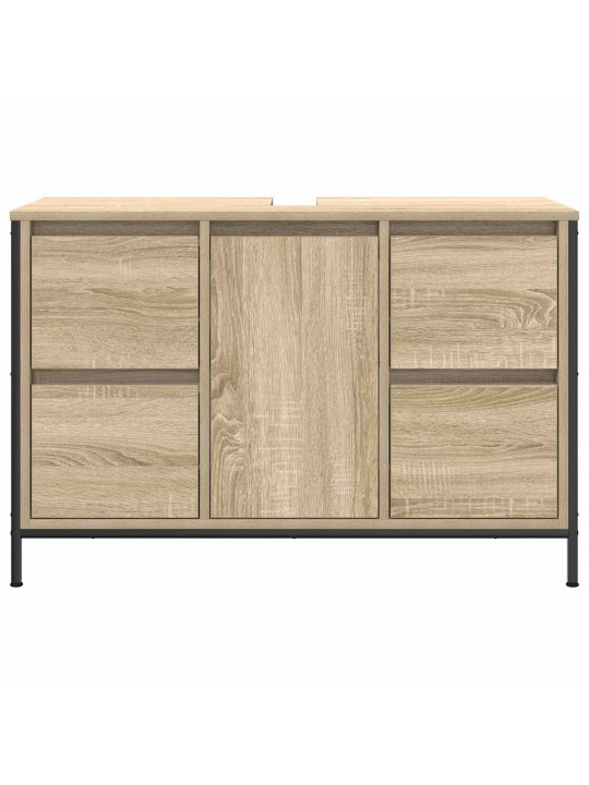 Skříňka s umyvadlem a zásuvkami sonoma dub 90x34,5x60 cm