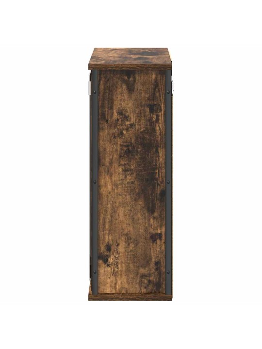 Koupelnová nástěnná skříňka se zrcadlem uzený dub 50x21x60 cm