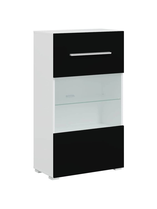 5dílná tv stolky s led osvětlením matné černé kompozitní dřevo
