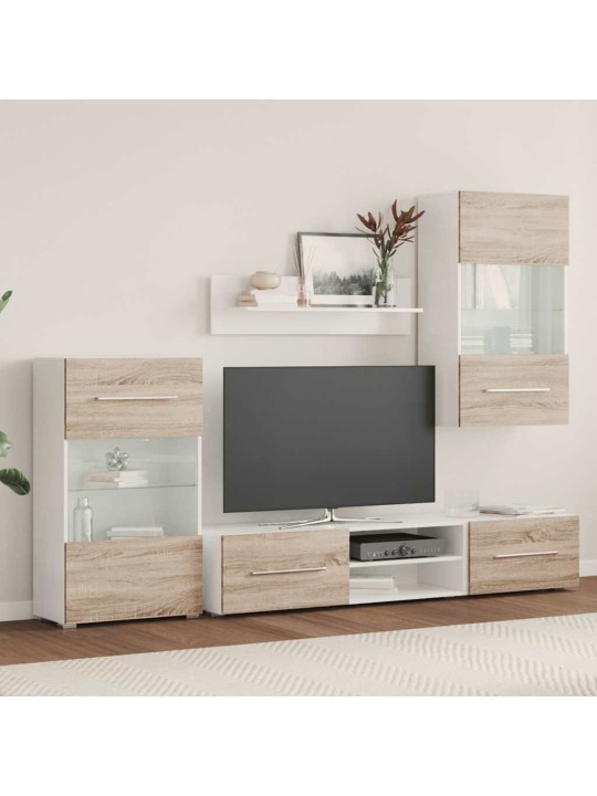 5dílná tv stolky s led osvětlením dub sonoma kompozit