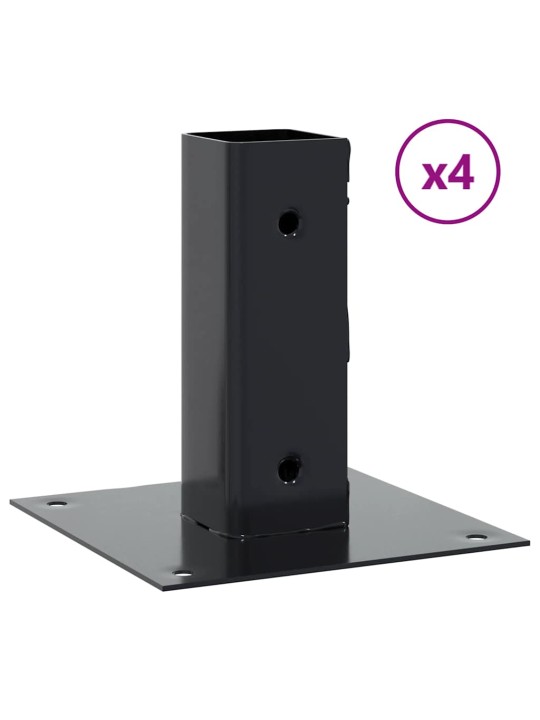 Podstavce pod sloupky čtvercové 4 ks antracit 46x46 mm
