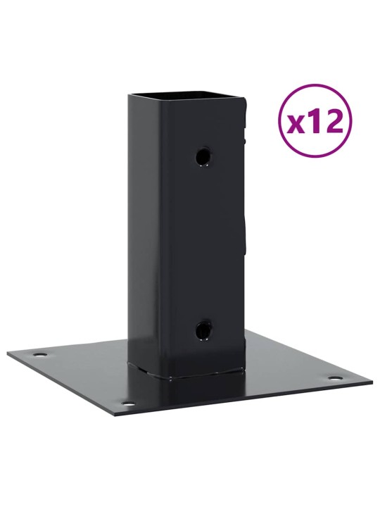 Podstavce pod sloupky čtvercové 4 ks antracit 51x51 mm